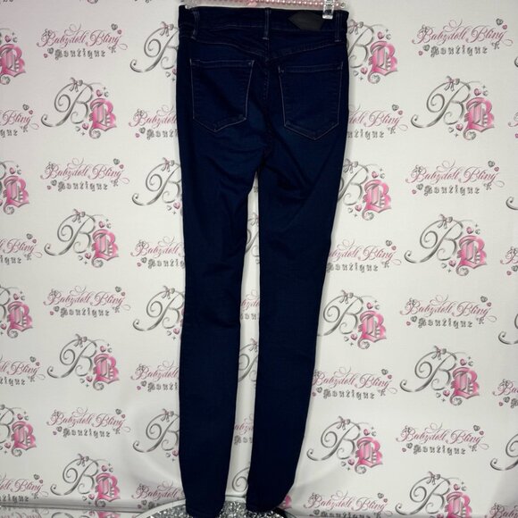 Paradise mine high rise jegging soft Women's Dark Blue Jeans tight aritzia - Picture 2 of 9